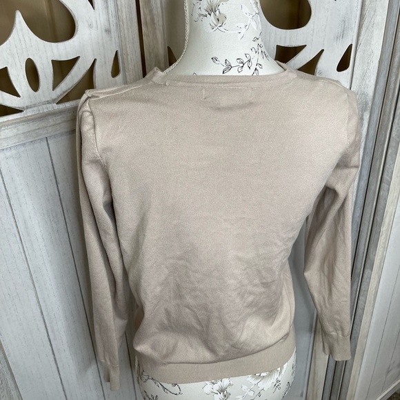 Women's ESTRNA JANE Button Front Cardigan Tan Size Small Classic - Picture 2 of 3